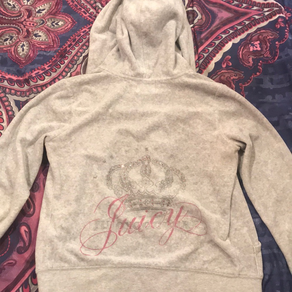 Juicy Couture zip up velour hoodie